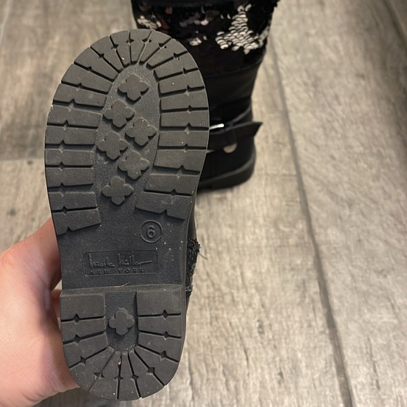 Nicole Miller Sequin Riding Boots - Black - size 6 - Picture 3 of 3